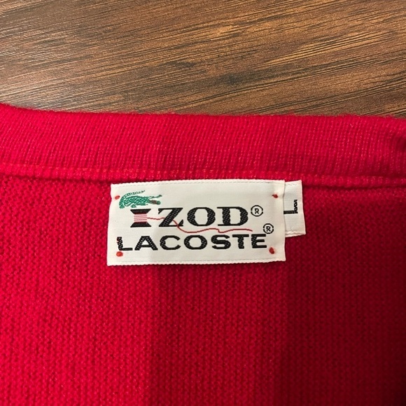 Vintage Izod Lacoste V-Neck Sweater Size L - Picture 3 of 4